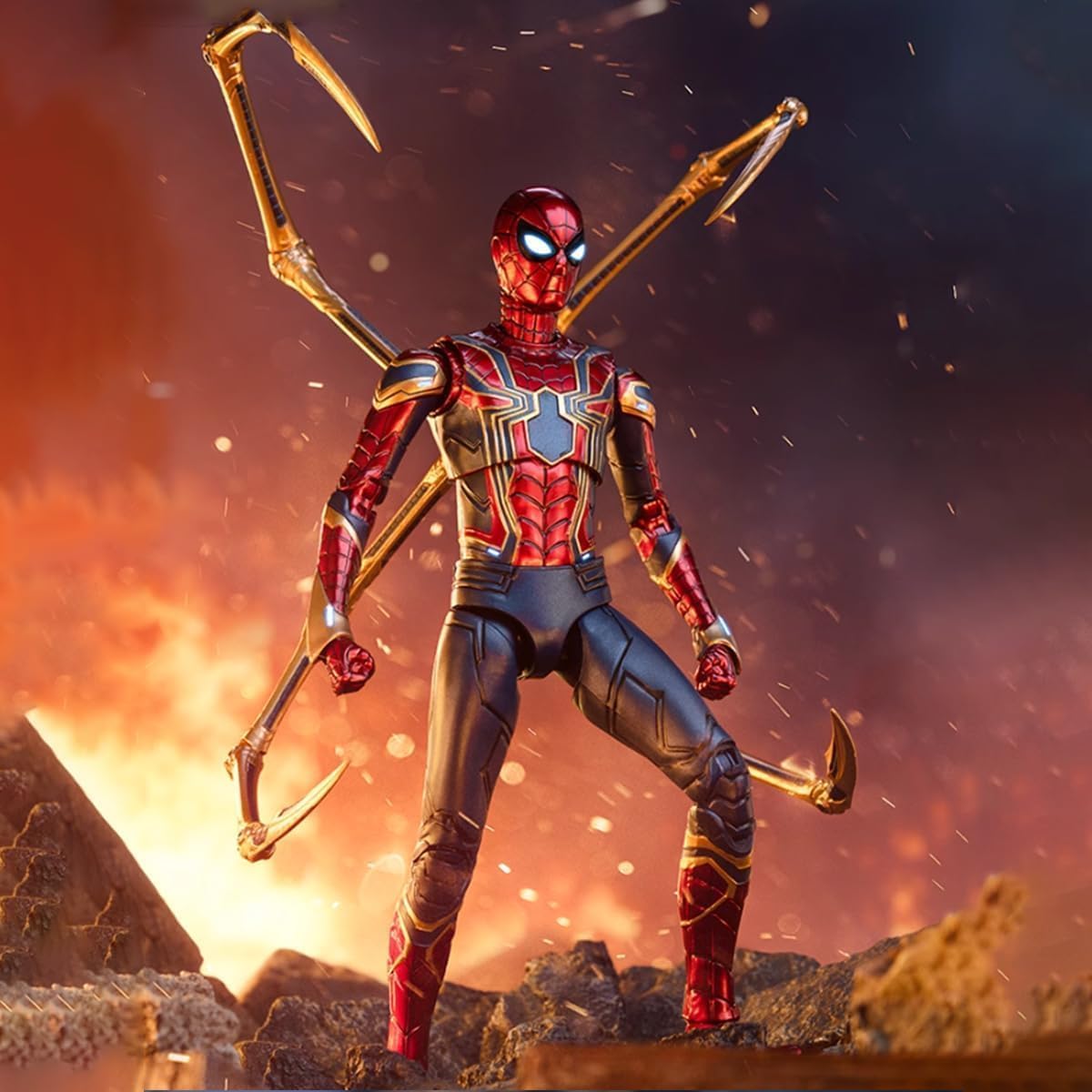 Authentic authorization Marvel Zd Toys Original Genuine Spider Man Marvel Avengers 3 Iron Spider-Man 2.0 1/10 Action Figures Movable Joints 18cm 7 in