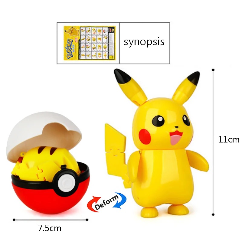 Pokemon Official Licensed Figure Wholesale - Pikachu Charizard Gengar Venusaur Transformable PVC Model Kit with Pokeball, Bulk Stock for Resellers Kid