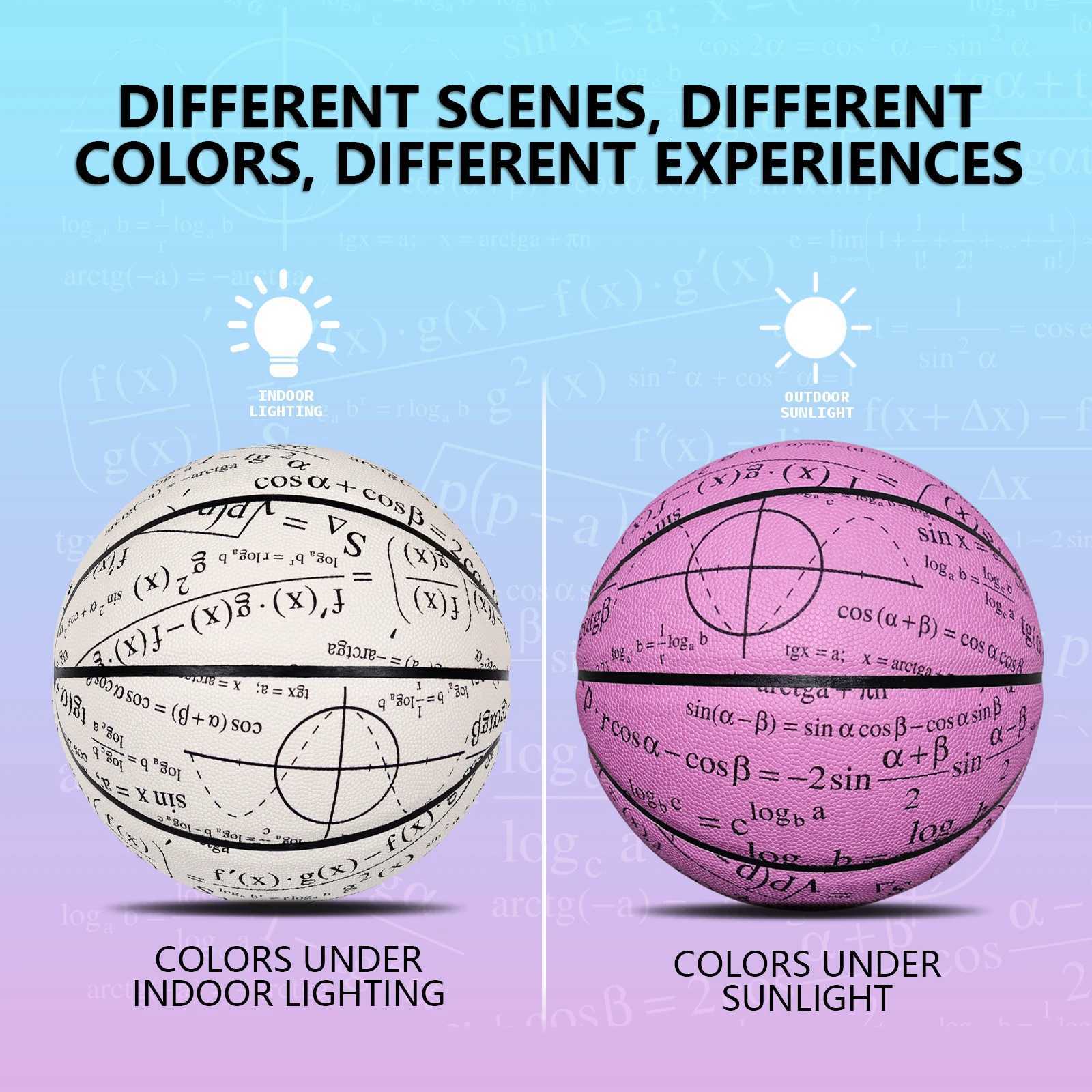 Basketball Composite Pu Color-changing Ball Men Size 7295in Women Size 6285in Street Ball High Quality Wear-resistant BallW251115