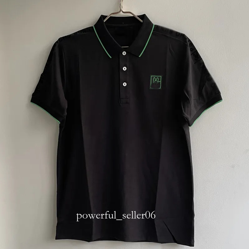 Psychological Shirt Mens Designer Polos T Shirt Casual Pure Cotton For Golf Baseball Business American Short Sleeve Sports Tops USA Streetwear Psychic Bunny cec