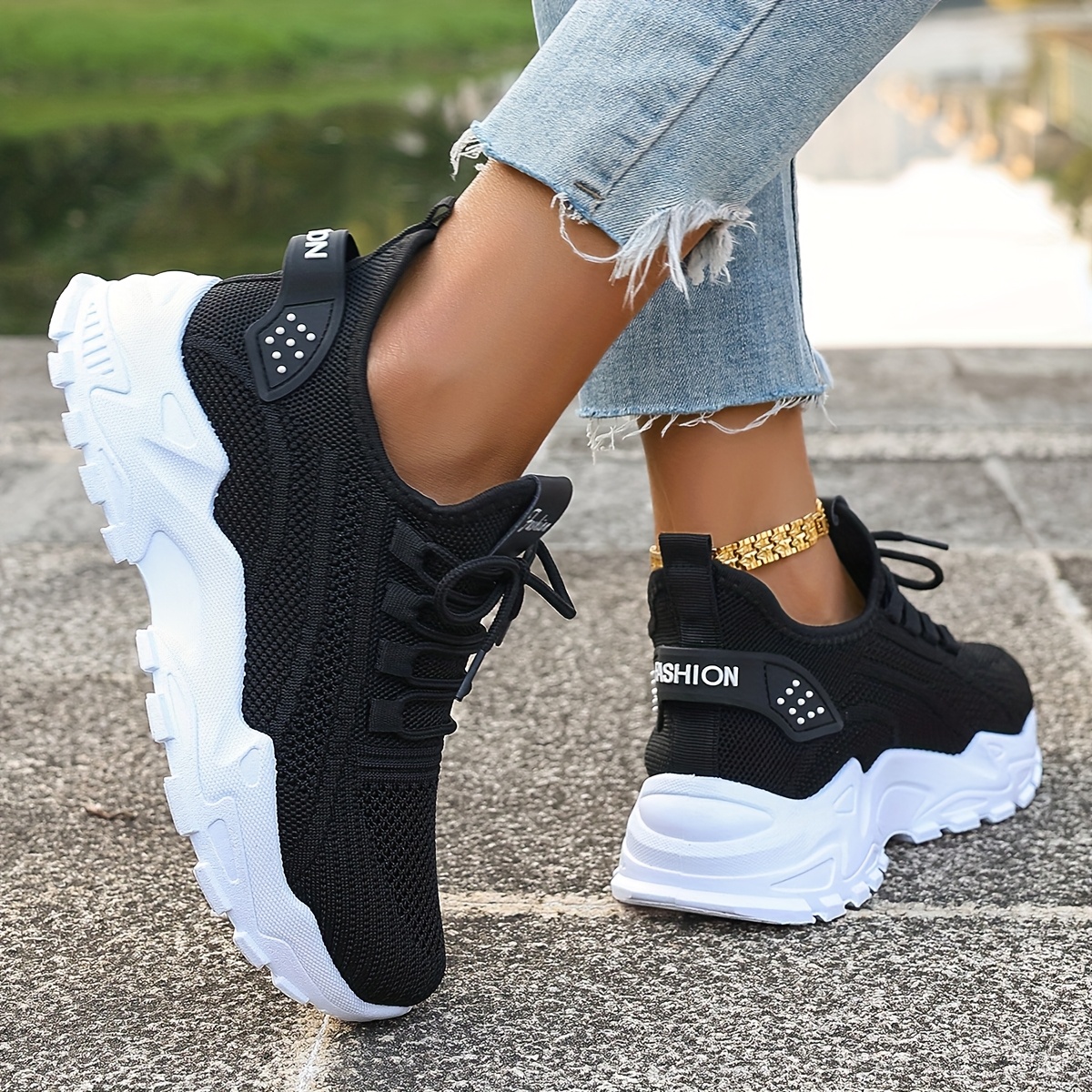 Women'S Fashion Solid Color Lace Up Low Top Sports Shoes, Breathable Fabric Upper, PVC Sole, Superfine Fiber Insole, Hand Washable, No Dry Clean,