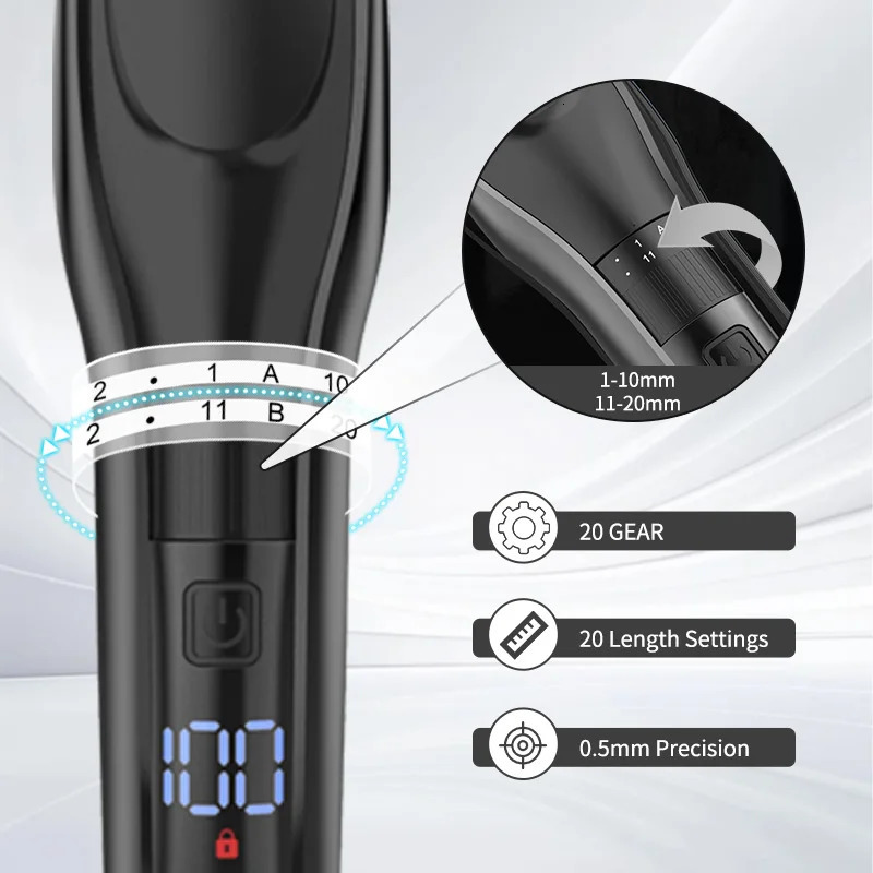 SEJOY Electric Clipper Kit For Men Adjustable Machine Trimmer Professional Rechargeable Hair Cut Barber 251111 C260312