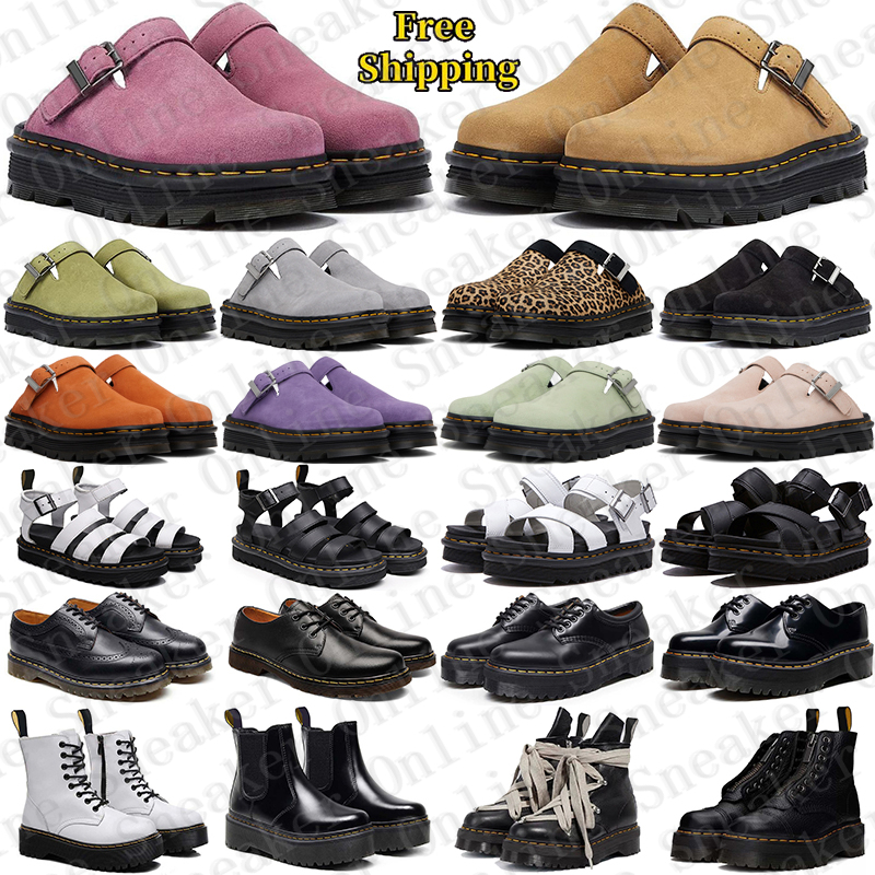 Free Shipping Designer drs docs martins martene sandals boots clogs heels marteen martine slippers slides clog shoes for mens famous womens ZebZag mules sandale