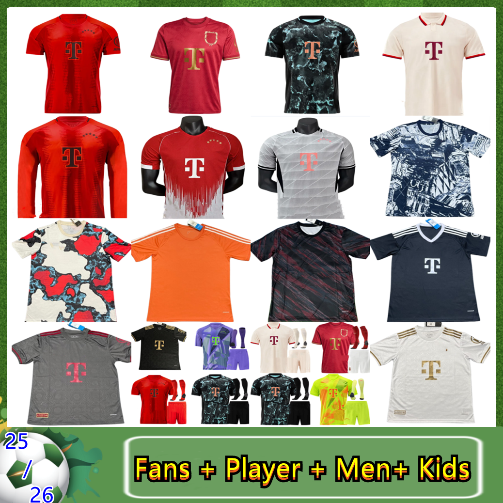 25 26 GORETZKAKANES soccer jersey SANE KIMMICH MULLER DAVIES COMAN home football shirt LAIMER GNABRY 125TH bayernmunich GNABRY 24 25 Kit