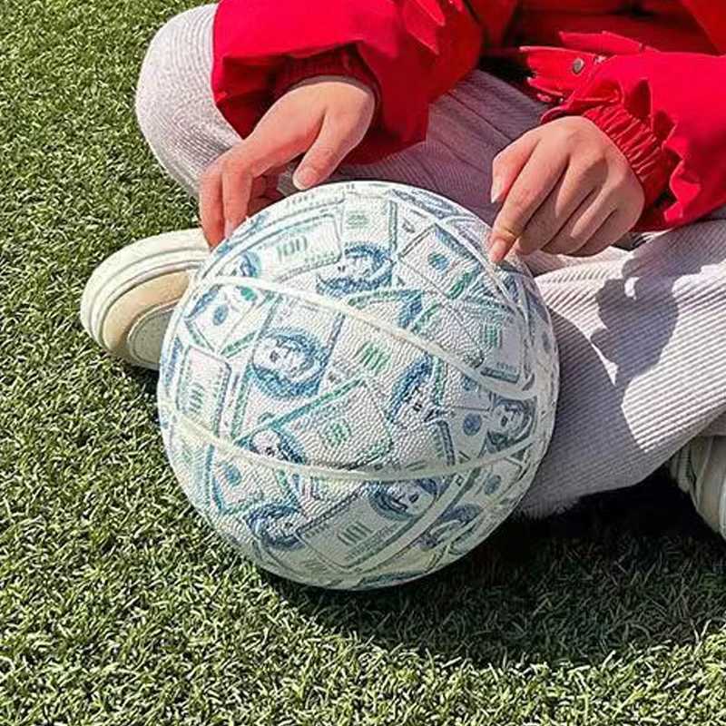 Size 7 Basketball PU Dollar Edition Graffiti Balls Wear-Resistant Anti-Slip Outdoor Indoor Professional BasketballW251115