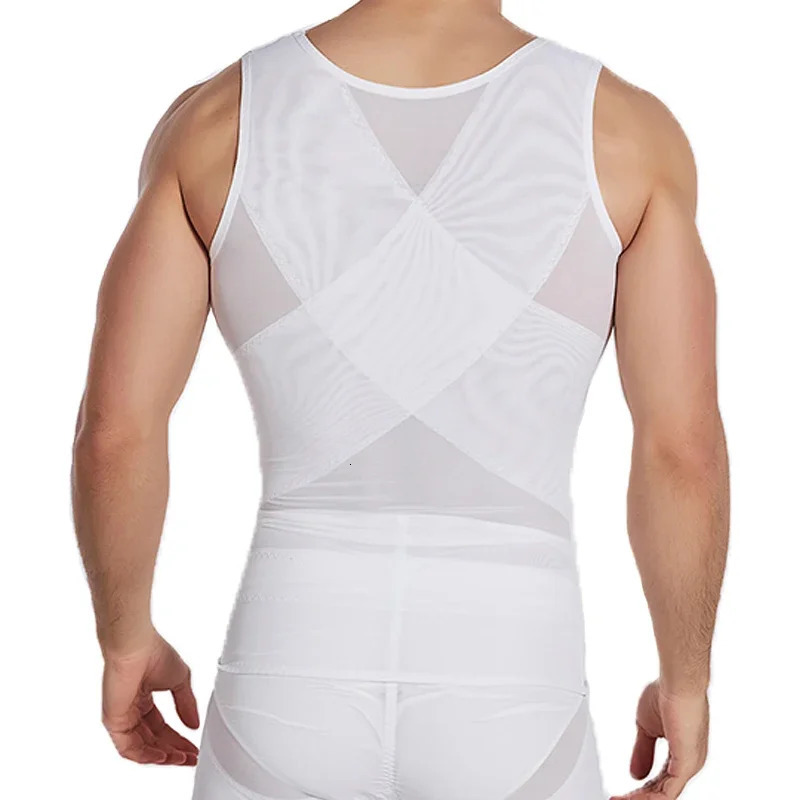Mens Body Shaper Compression Vest Abdomen Shapewear Tummy Slimming Sheath Gynecomastia Shapers Corset Waist Trainer Fajas Tops 250415