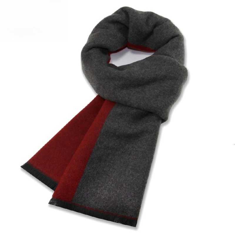 Luxury Mens Scarf Winter Warm Windproof Scarf Casual Fashion Classic Checked Scarf for Men Y251115