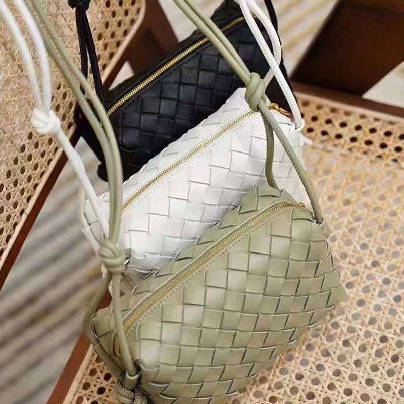 Women's Bags Leather camera hand woven new mini phone versatile small square bag, women's single shoulder crossbody bag