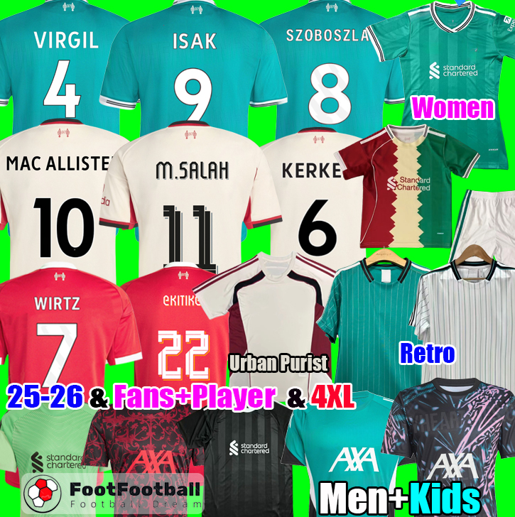 2025 2026 ISAK EKITIKE WIRTZ DIOGO J. KERKEZ FRIMPONG Soccer Jerseys 25 26 Kit Football Shirt 24 25 Fans Player maillot de Foot men kids football kits tops