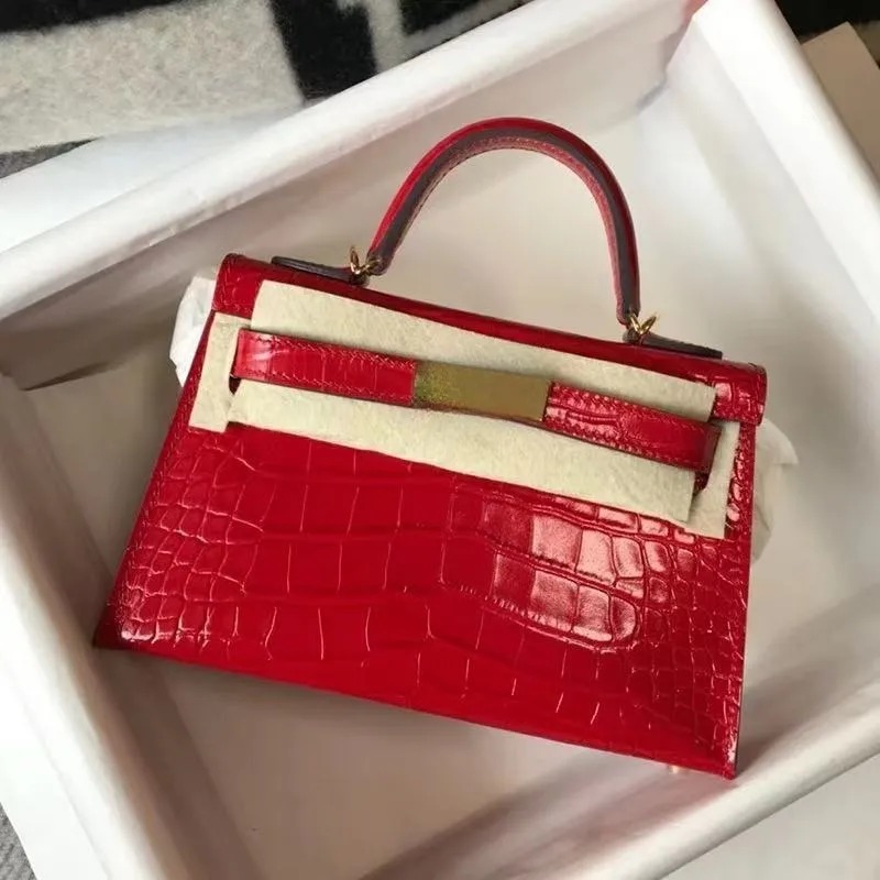 designer bag Womens Handbag Genuine Leather Handmade Lock 19cm 22cm 25cm 28cm mini purse new crocodile patterned genuine leather 10A quality shoulder crossbody bag