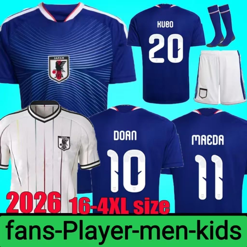 3XL 2026 2027 Japan Soccer Jerseys 26 27 Cartoon ISAGI ATOM TSUBASA MINAMINO ASANO DOAN KUBO ITO adult Men kids kit set Japanese home away Football Shirt uniform