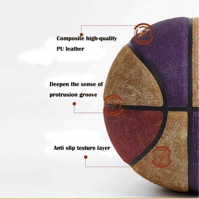 Basketball Ball Size 7 High Quality PU Wear-Resistant Match Training Outdoor Indoor Men basketball Soft suede textureW251115