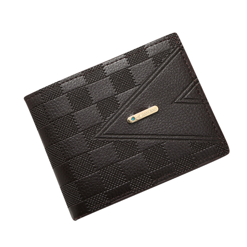 New men's wallet short business wallet youth horizontal style light luxury multi card