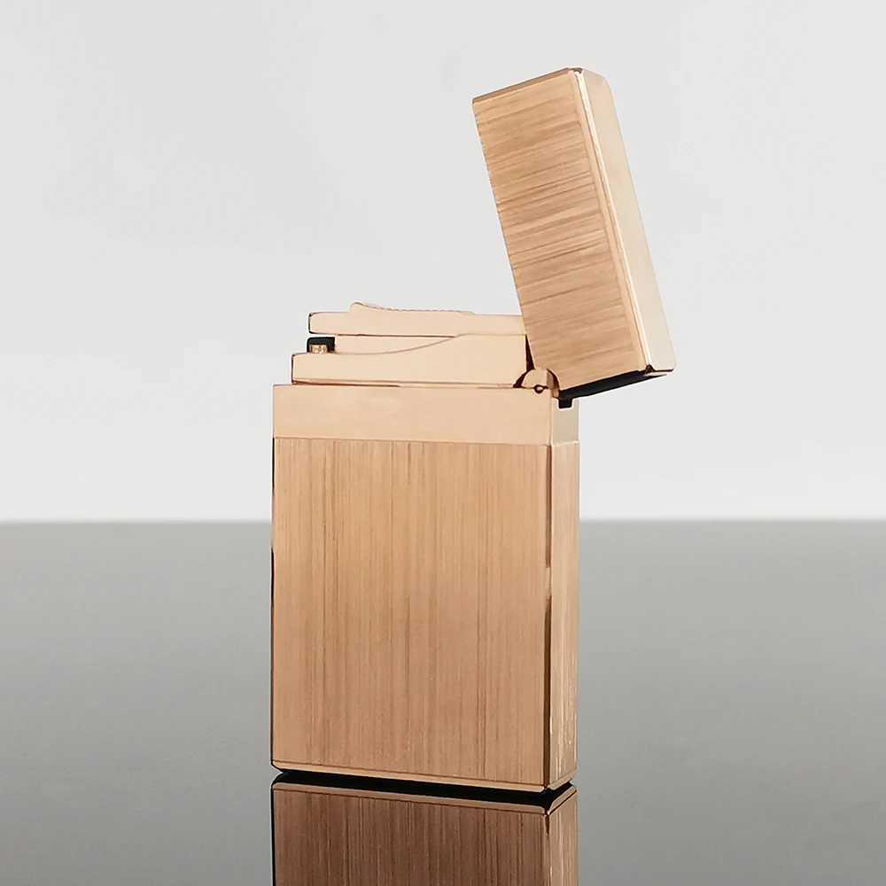 Retro Metal Drawing Lighters Inflatable Butane Gas Cigarrette Tobacco Accessories Smoking Men Luxury Gifts CollectionsC250415