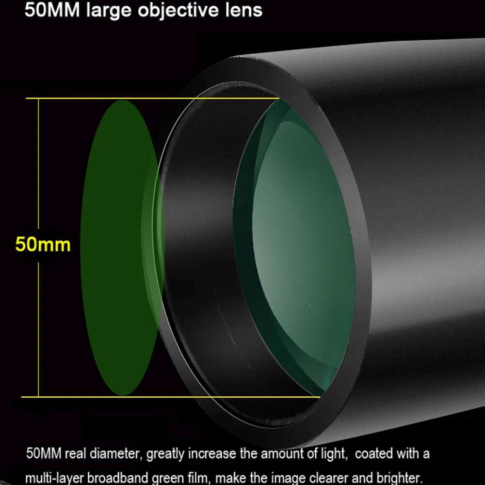 Borwolf 12-36X50 Telescope Bak4 Prism Optical Lens High Power Hunting Birdwatching Monocular Light Night Vision Binoculars