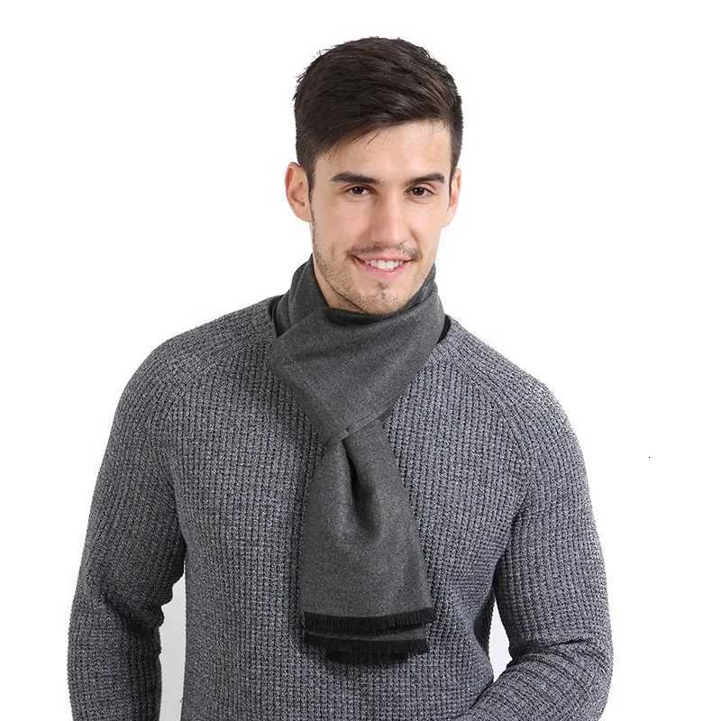 Luxury 2024 Luxury Men Pashmina Scarf for Men Winter Wool Neckwarmer Scarves Male Winter Plaid Cashmere Neck Scarfs Y251115