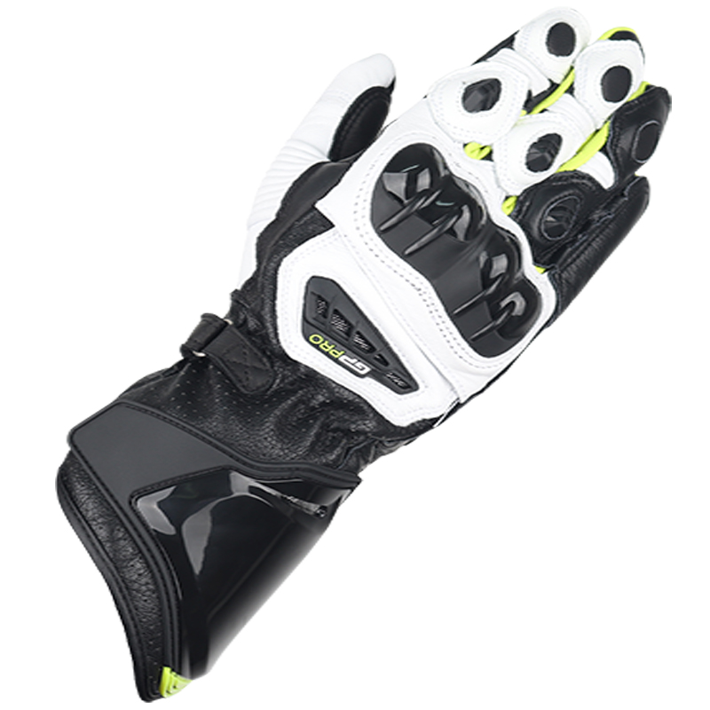 Men's GP Leather Motorcycle Glove - Full Finger Racing Motocross Pro Gloves