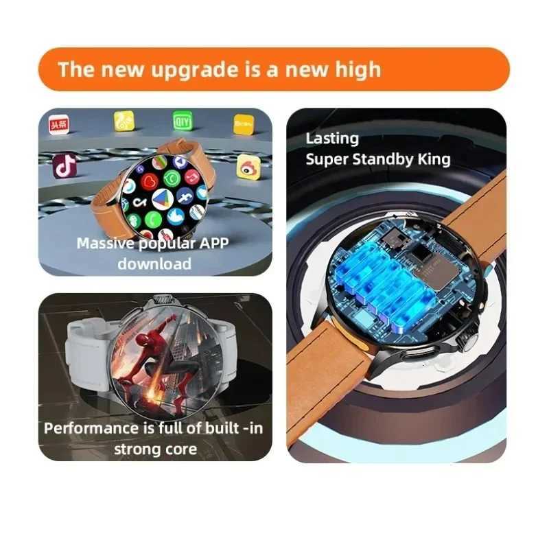 GT200 Smart Watch 195Amoled 750750 HD Resolution Telescopic Rotary Camera Touch encoder Android 100 SmartwatchM251117