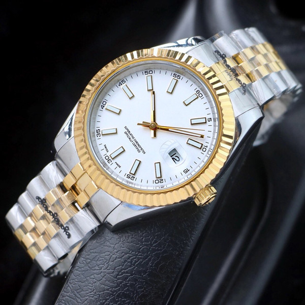 New universal men's and women's couple wristwatch - stainless steel classic waterproof style - designer model - luxurious quartz watch