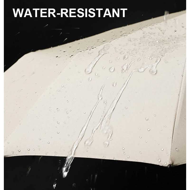 60Bones Windproof Automatic Umbrella with Leather Umbrella Cover Portable Compact Folding Umbrella Suitable for All Weather C251117