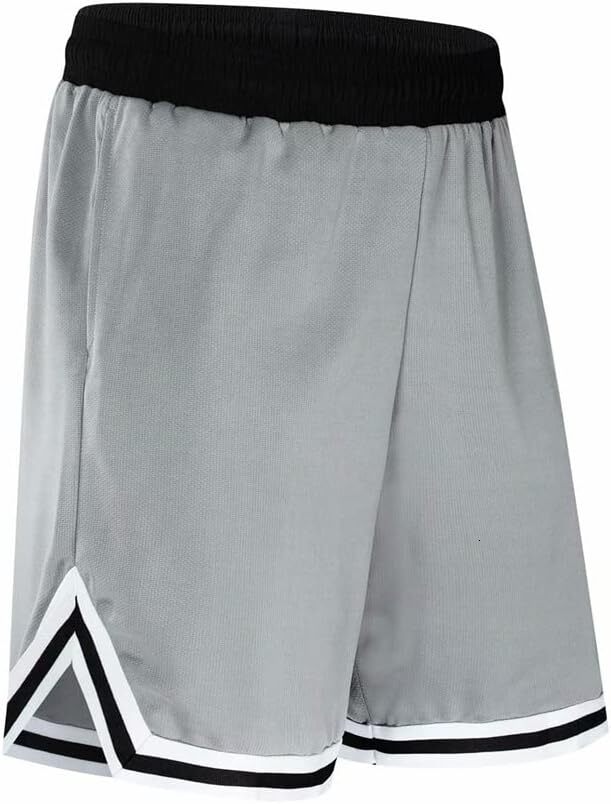 Men's basketball with zippered pockets, sports shorts