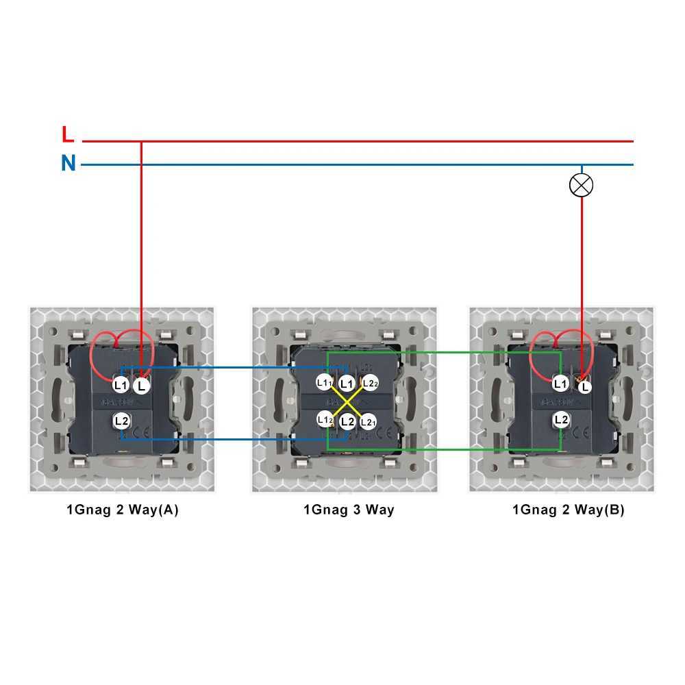 NYWP Luxury Crystal Tempered Glass Panel 1 Gang 2 Way Light Switch On / Off Wall Switch With LED Indicator 16A AC 250VW251117