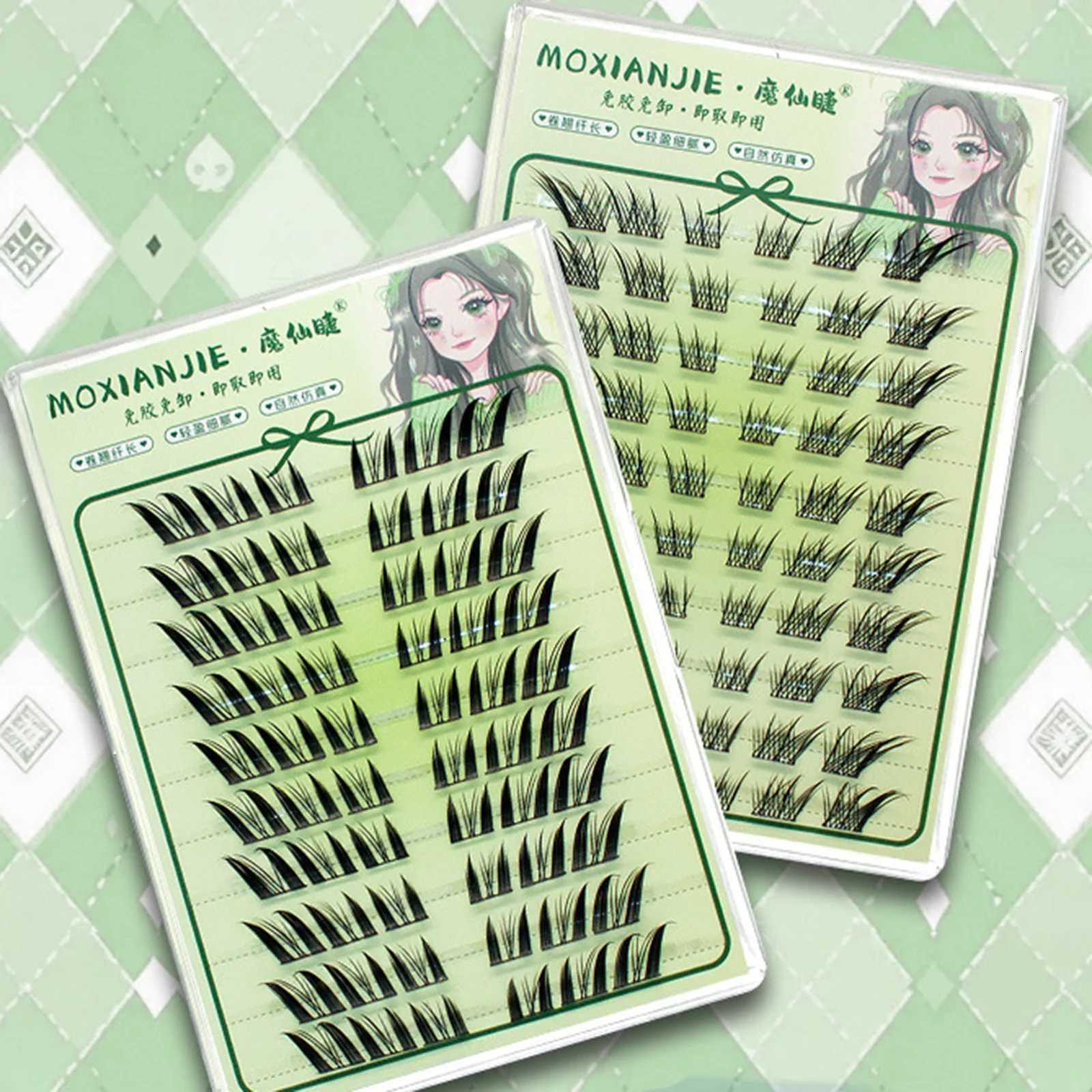 No Glue Need False Eyelashes 10-13mm Lash Clusters C Curl Comic Eyelash Extension Fox-shaped Flying Wispy False EyelashT251117