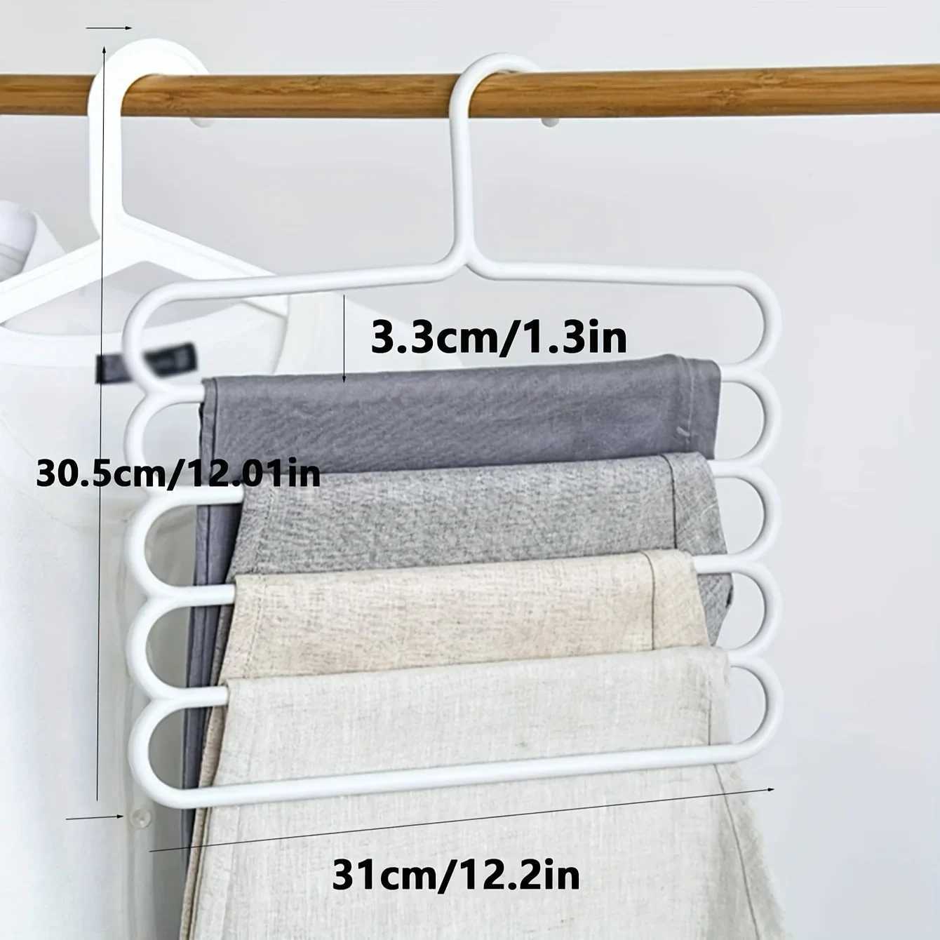 2/4Pcs Pants Rack Multifunctional Household Saving Space Multi Layer Trousers Hanger Pants Closet Color Clothes Peg 5 Layers C251117