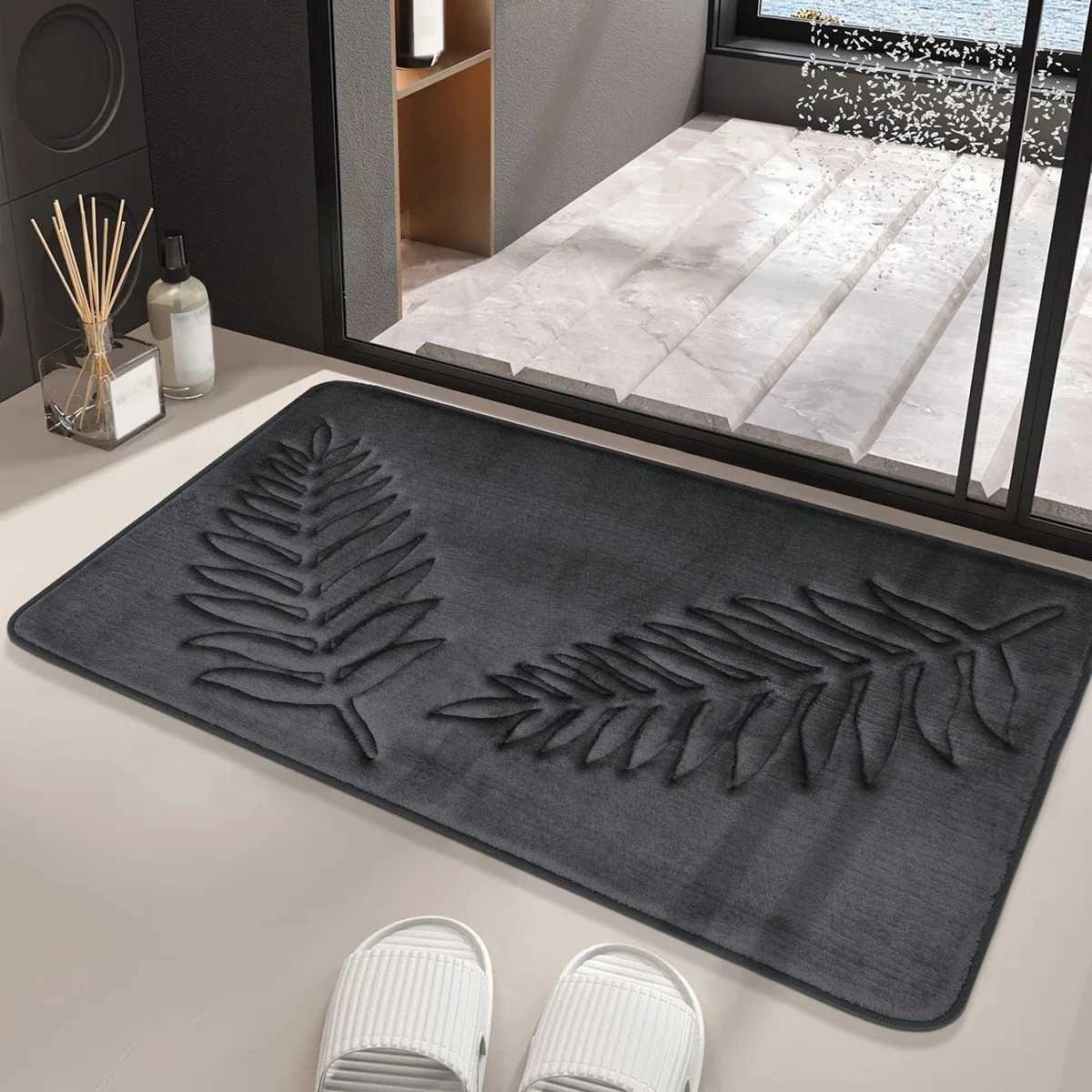 3PCS Set Bath Mats Nonslip Soft Quick Dry Bathroom Soft Rugs Water Absorption Dry Fast Bath Mat Machine Washable For Home Floor Y251117