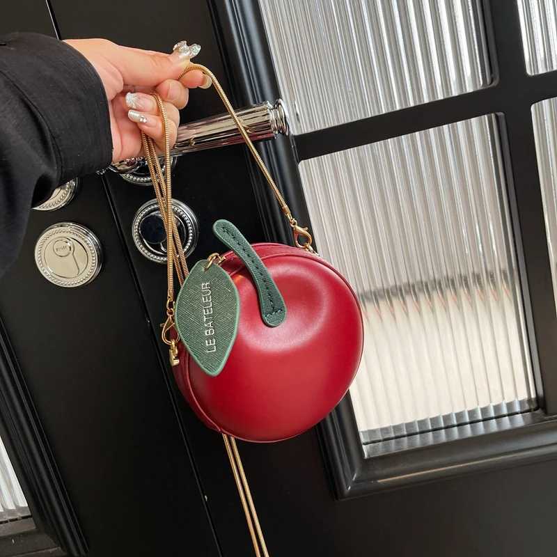 Fashion Apple Chain Womens Cross Bag PU Zipper Fashion Stitching High Quality Mini Wallet Bolsas De MujerW250417
