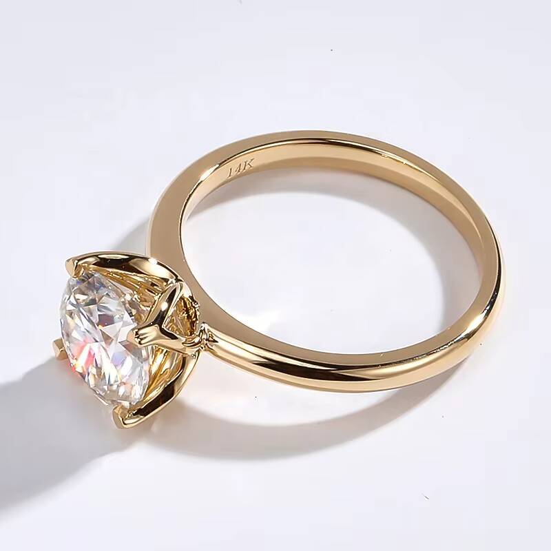 Fine Jewelry Lab Grown Diamond Wedding Engagement Ring 10K 14K 18K Gold HPHT CVD Diamond Jewelry Lab Grown Diamond Ring