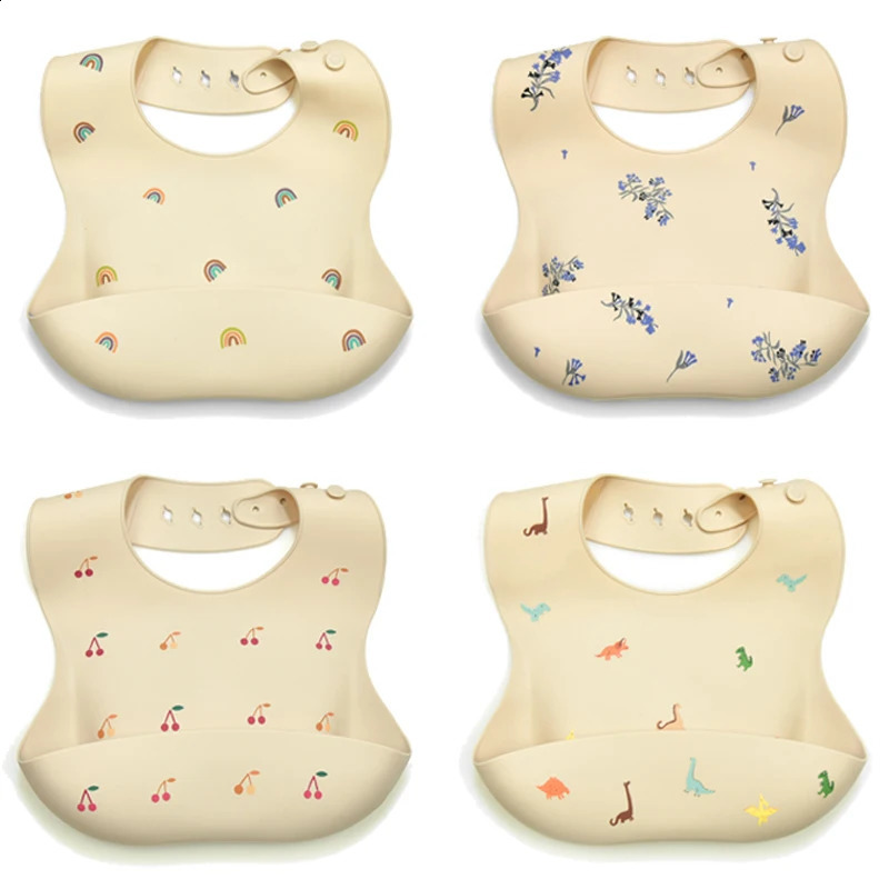 Silicone baby feeding bibs tableware waterproof Burp Cloths Bandana products 250414z