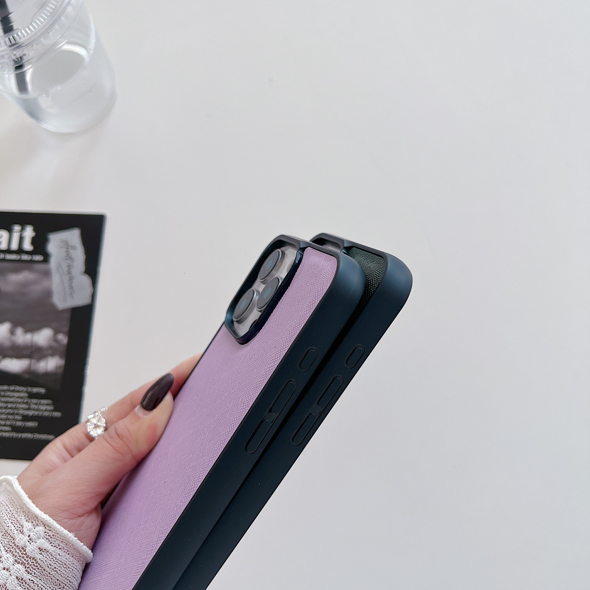 Two-tone Cross Pattern Compatible with iPhone 16 Pro Max Apple 16E Phone Case Full Coverage Anti-drop Protection