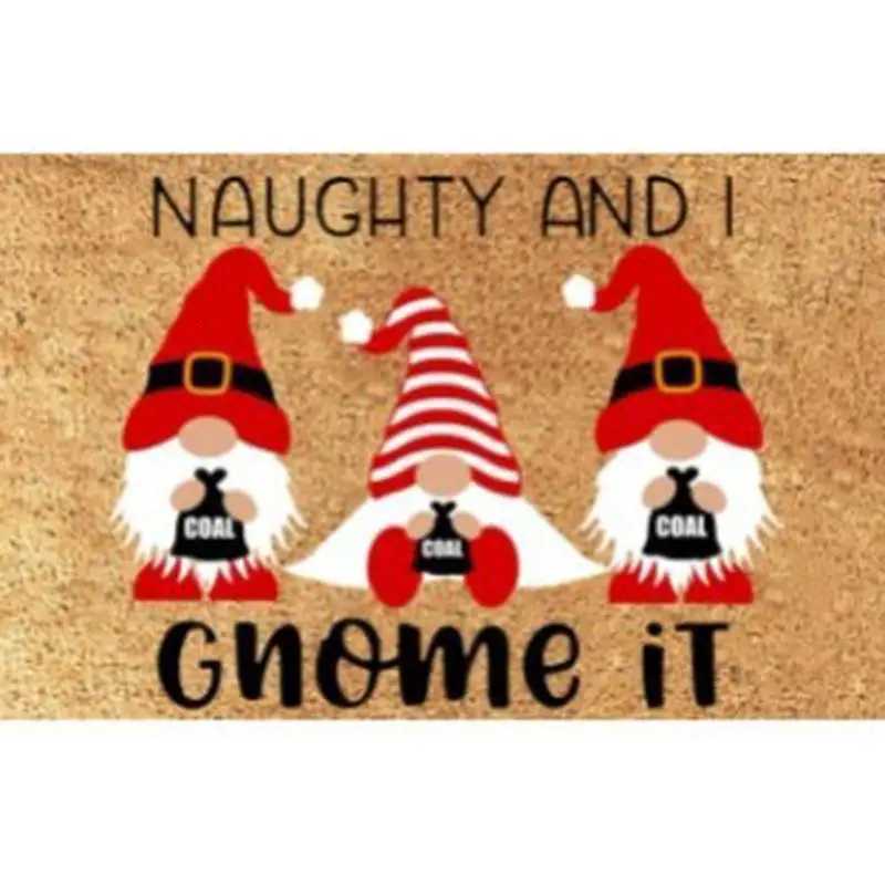 VIKAMA Christmas Water-Saving Checkered Print Carpet Home Decor Soft And Absorbent Non-Slip Dirt-Proof Bathroom Or EntranceM251117