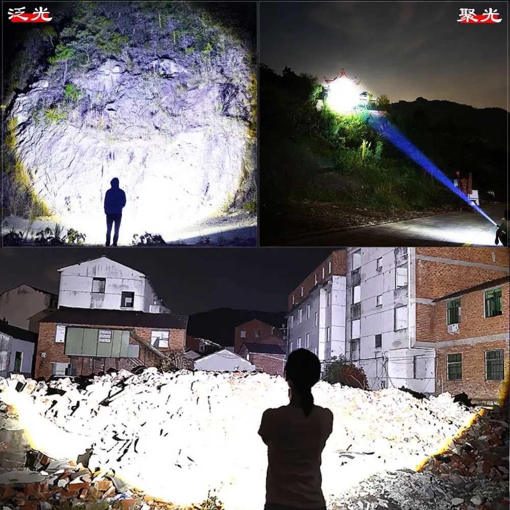 XHP360 Newest Powerful Flashlight Rechargeable Torch Light XHP90 High Power LED Flaslight USB Zoomable Camping Lantern Work Lamp M251117