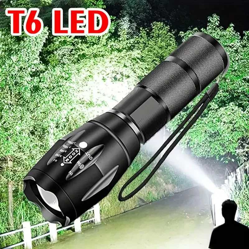 LED FlashlightsPortable Flash Light With 5 Modes ZoomableBright Torch For Camping Hiking Outdoor Home Emergency Lighting M251117