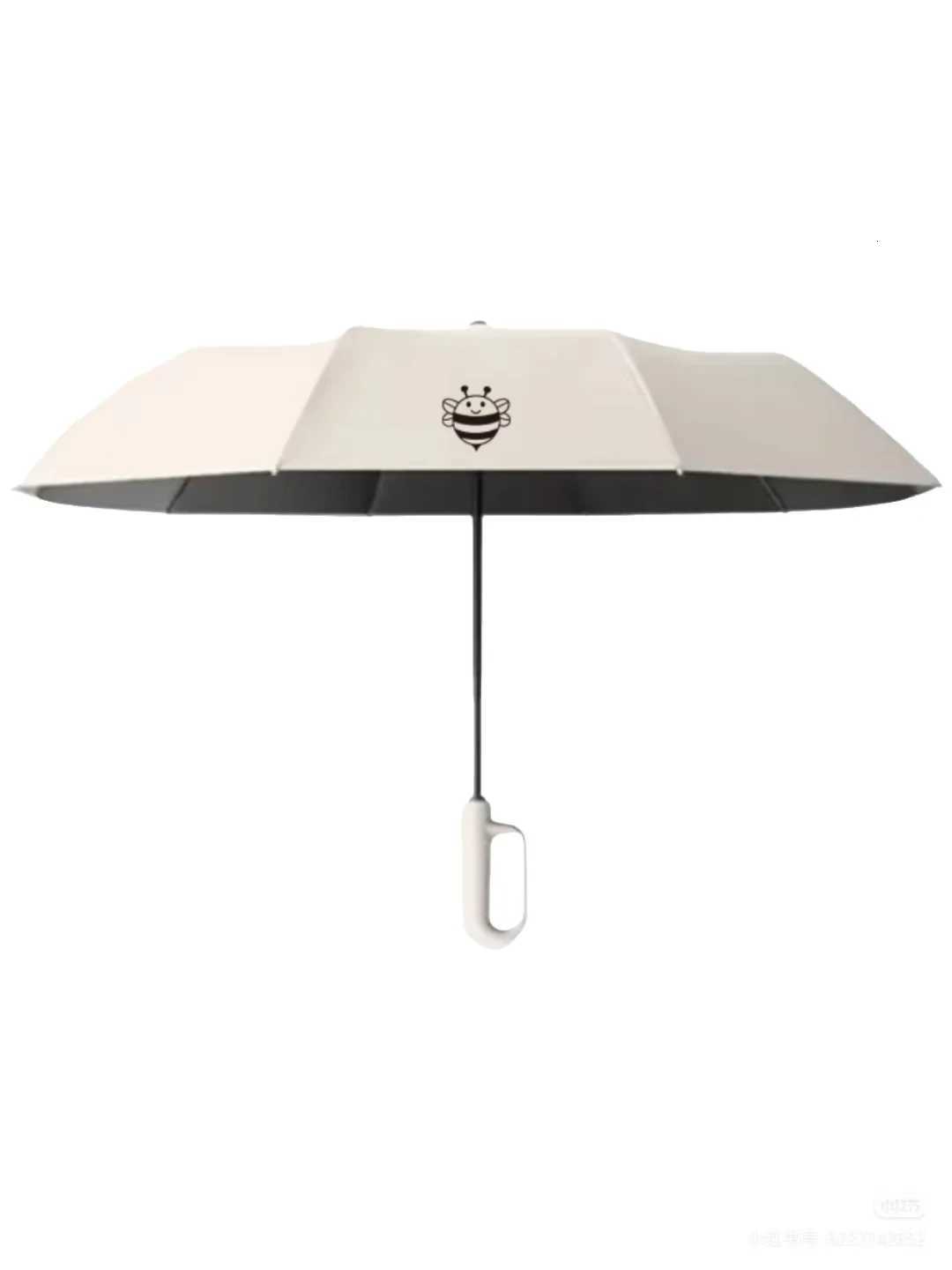Printed hook umbrella - Cute bee printed portable hook umbrella C251117
