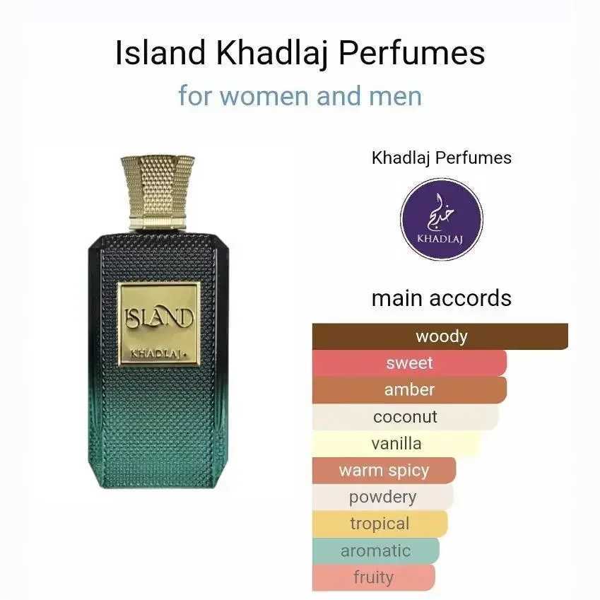 100ML Khadlaj Island Vanilla Eau De Parfum Spray Oriental Tune Long Lasting Men Perfume Dubai Arabia W251117