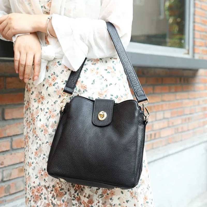 Genuine Leather Shoulder Bags for Women 2025 Winter Y2K Trend Female Crossbody Bag Lady Handbags and Purses Retro Tote Bag BolsoW251115