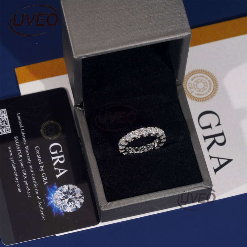 925 Moissanite Ring Gold VVS Jewelry Iced Out Moissanite Diamond Hiphop Pass Diamond Tester Fashion Mens Women Sterling Silver Couple