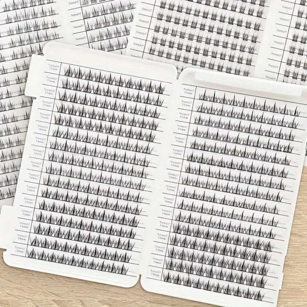 320pcs DIY Anime cluster eyelash Book - Feather Cross Style extension reuse mixed length natural eyelashes to create an amazinT251117