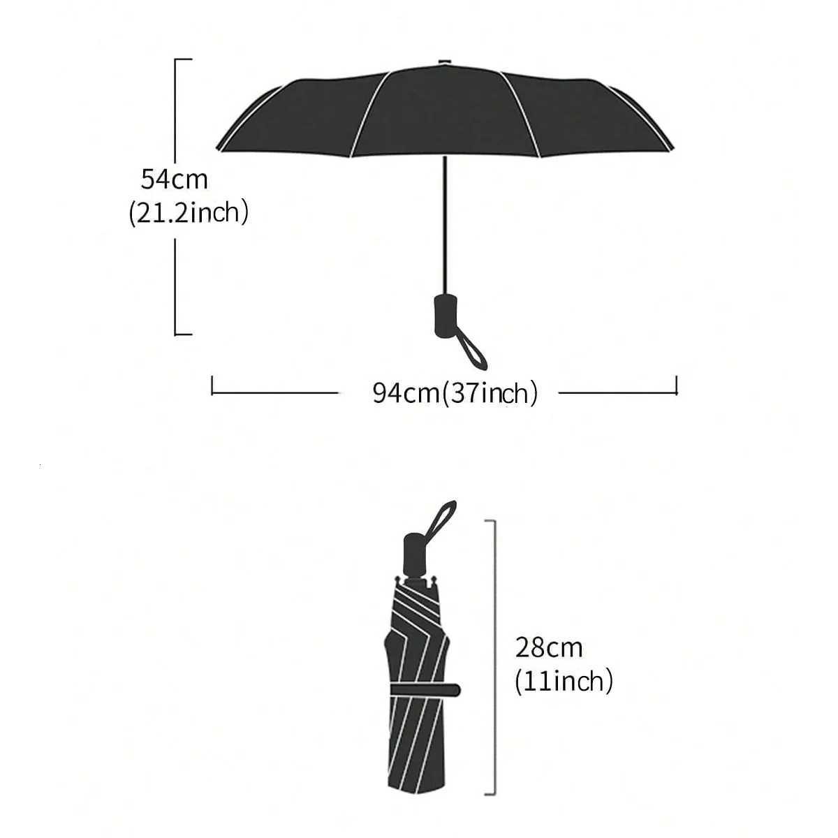 1 fully automatic outdoor triple fold rainproof visual transparent umbrella for outdoor windproof household daily necessities C2511173