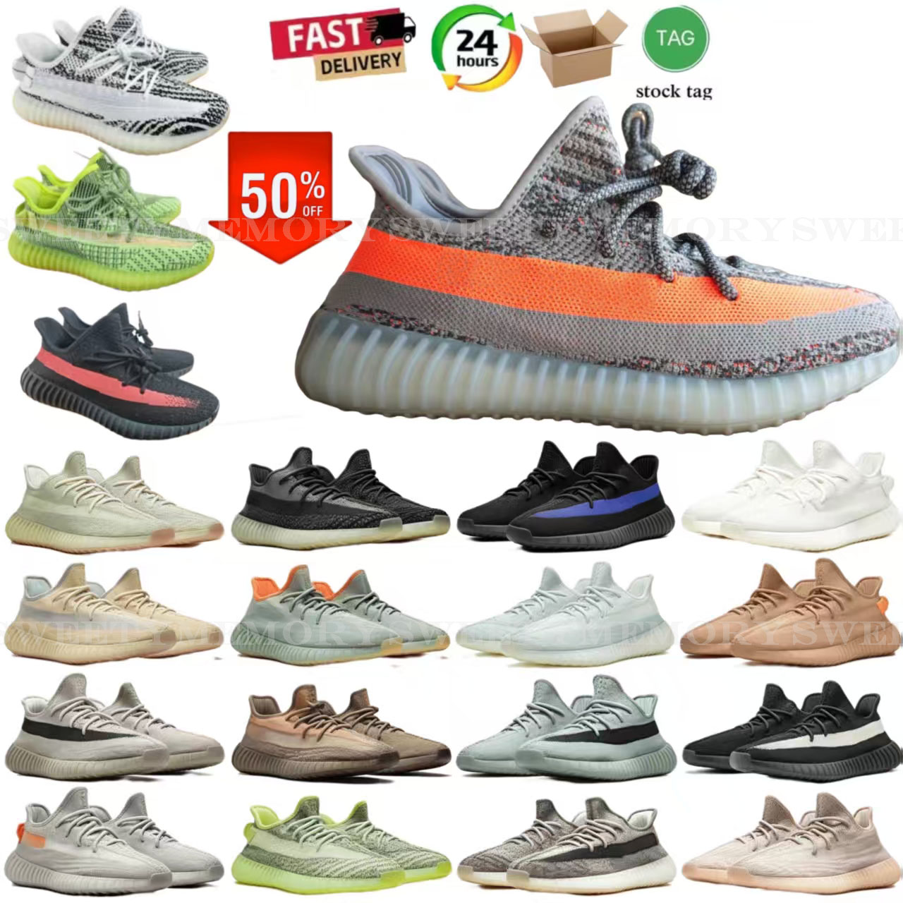 350 Running Shoes designer shoes onyx bone salt Beluga reflective beige black womens breathable sports sneakers women outdoor comfortable Mens trainers