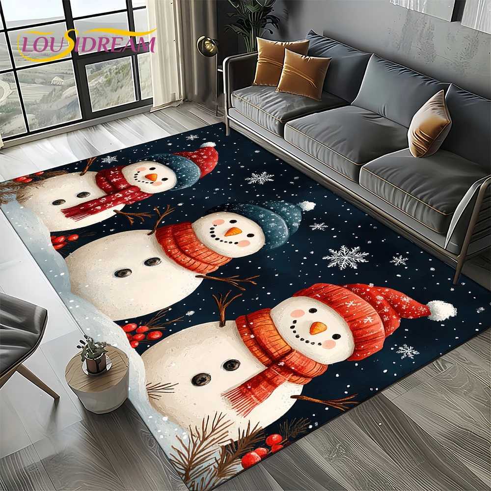2025 Merry Christmas Tree Santa ClausNew Year Fairy Tale Gift Carpet Rug for Home Bedroom Sofa Doormat DecorNon-slip Floor MatM251117