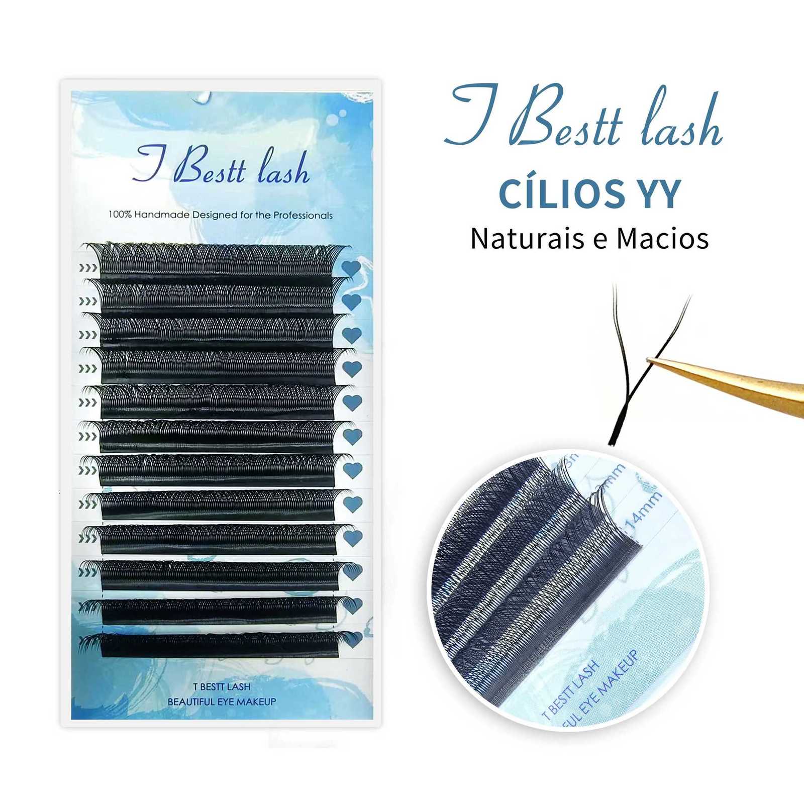 TBestt Matte Black 5D W Shape Eyelashes Extensions Premade Volume Lash Faux Natural Professional 3D W Cilios LashesT251117