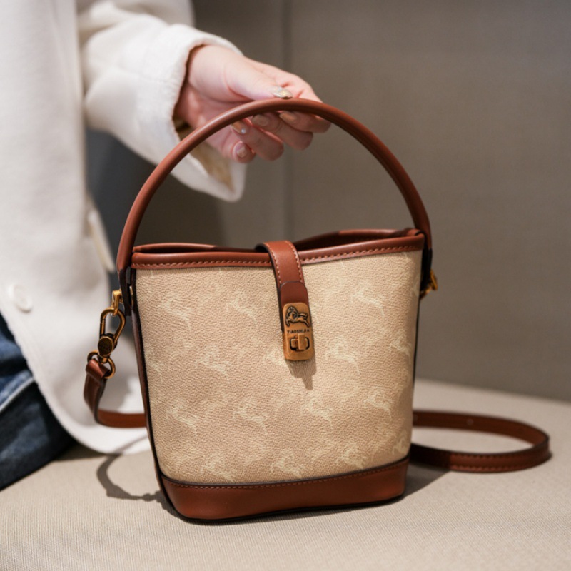 Free shipping bag, women's elegant bucket bag, versatile and fashionable single-shoulder crossbody bag for ladies 2025s hot