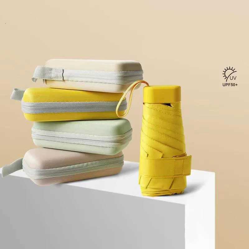 Mini Pocket Rain Umbrella UV folding umbrella Rainproof Sun Protection Outdoor Traveling Capsule Umbrella 5-Folding Parasol C251117