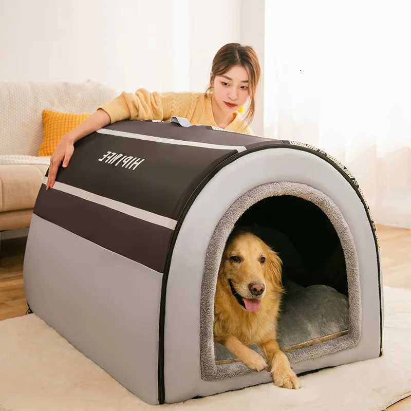 Winter Pet Cat Bed Foldable Dog House Dog Villa Sleep Kennel Removable Nest Warm Enclosed Cave Sofa Pet Supply M251117