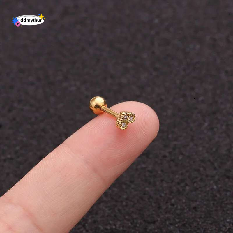 Fashion 316 Stainless Steel Mini Zircon Cartilage Stud Earring For Women Helix Tragus Piercing women's Body Jewelry 1pc ddmythur
