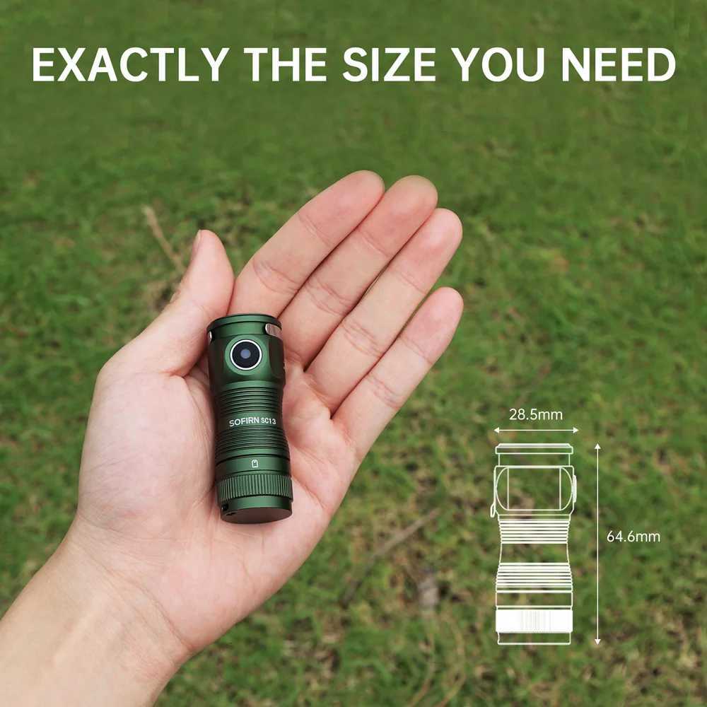 Sofirn SC13 SST40 6000K LED 1300lm Mini Tactical 18350 Flashlight 519A 5000K Keychain Emergency Torch Powerful Lamp M251117